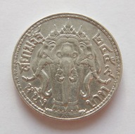 E331/ TAJLANDIA 1 BAHT 1916 SŁOŃ SREBRO