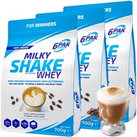 3X 6PAK NUTRITION MILKY SHAKE WHEY 700 G BIAŁKO