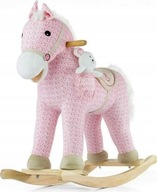 MILLY MALLY DREWNIANY KOŃ NA BIEGUNACH BUJAK KONIK PONY RÓŻÓWY PINK