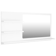 Kúpeľňové zrkadlo, biele, 90x10,5x45 cm, doska wió