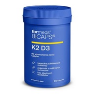BICAPS K2 D3 60 KAP WITAMINY K2 MK-7 D3 ZDROWE KOŚCI ODPORNOŚĆ | FORMEDS