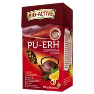PU-ERH cytryna BIG ACTIVE czerwona herbata LIŚCIASTA 100 G