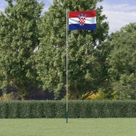 Flaga Chorwacji z masztem, 6,23 m, aluminium Lumar