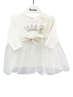 Biele elegantné detské šaty na krst r74