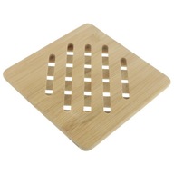 Bambusové prestieranie na stôl, ťažký držiak podložky pod hrniec štvorcový - 18x18x1cm