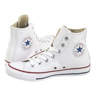 Buty Trampki Converse Chuck Taylor HI Białe Skórzane 132169C