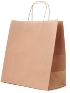 torba papierowa TOREBKI EKO a3 szara TORBY 30x17x34cm brązowe na zakupy 50x
