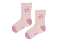 EMEL Ponožky ESK100-92 27-30 Krémové s ružovým ko