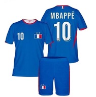 Futbalové oblečenie pre dieťa Mbappé Francúzsko komplet tričko šortky 134