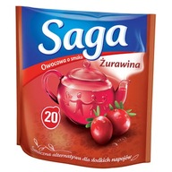 Herbata owocowa żurawina Saga 20 torebek 1,7g