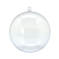 Akrylová guľa vianočná guľa priehľadná 10 cm 1ks