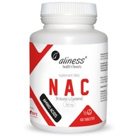 Aliness NAC N-Acetylocysteina L-CYSTEINA 190mg Zdrowa Wątroba Stany zapalne