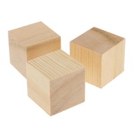 Prírodné bloky Nedokončené drevené tvary pre remeselné detské hračky 35 mm 3 kusy
