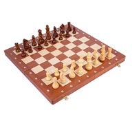 Portable Foldable Wooden Chess Set Size M