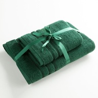 Komplet ręczników 2 szt zielony ciemny upominkowy