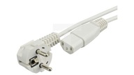 Kabel zasilający 230V 10A IEC320 C13 3m biały