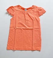 ZARA bawełniana koszulka t-shirt, wyszywane rękawki 4-5 LAT, 110 CM