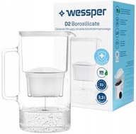Filtračná kanvica Wessper D2 Borosilicate Aquaclassic 3,3 l biela + ORYGINALNE OPAKOWANIE PRODUCENTA