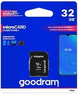 GOODRAM microSDHC 32GB Class 10 + adapter