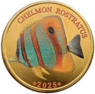 LABUAN SZÖVETSÉGI TERÜLET 5 RINGGIT 2025 CHELMON HAL SZÍNES 32mm UNC