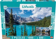 Puzzle Goliath Ushuaya 1500 elementów Jezioro Morenan i Jezioro Maligne