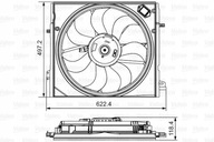 Valeo 698582 Ventilátor, chladenie motora