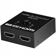 SWITCH AKTYWNY ROZDZIELACZ 2x1 HDMI 4K/60 FULL HD 3D SPLITTER LED HD42