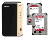 Serwer plików NAS QNAP TS-264-8G + 2x 4TB WD Red