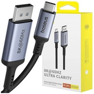 BASEUS UNIVERZÁLNY ADAPTÉR KÁBEL ADAPTÉR USB-C PRE DISPLAYPORT 2M OPLETENIE