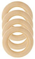 Ringi Drewniane Niebarwione Naturalne Ping Koło Kółka EKO 7.5cm 10mm