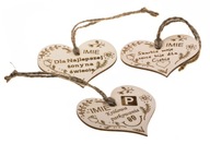 MEDÁL GRAVÍROZOTT DEKORATÍV SZÍV tükör