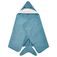 IKEA BLAVINGAD Ręcznik z kapturem w kształcie rekina/niebiesko-szary 70x140