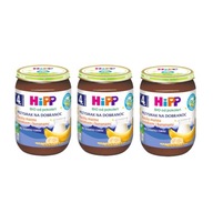 HiPP BIO Kaszka manna z mlekiem i bananami 3x190g