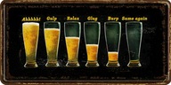Dekoratívna tabuľa Plech Beer Pivo Kufle