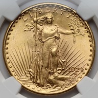 6084. USA, 20 dolarów 1924 - NGC MS64