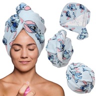 Stitch Disney Bavlnený turban, uterák na vlasy modrý