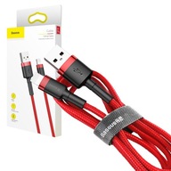 BASEUS KÁBEL ODOLNÝ USB PRE LIGHTNING QC3.0 2.4A 0,5M ČERVENÝ