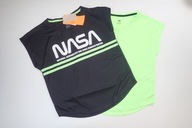 2 sztuki T-shirt H&M sport r146-152 nowe nasa