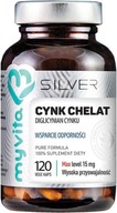 Zinok chelát diglycinát zinočnatý 15 mg podpora imunity 120 kapsúl MyVita