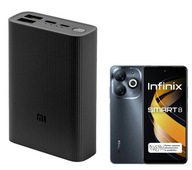 Smartfón Infinix SMART 8 3 GB / 64 GB 4G (LTE) čierny + Powerbanka Xiaomi 10000 mAh čierna