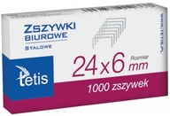 Zszywki biurowe 24/6 1000 sztuk Tetis GZ101-A