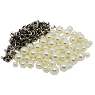 60 sztuk nity perłowe ćwieki guzik do odzieży bransoletka skórzane rękodzieło 6 8