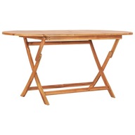 Skladací záhradný stôl 160x80x75 cm masívne teakové drevo