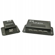 Extender USB 2.0 LINDY 4 Port Cat.6 50m czarny