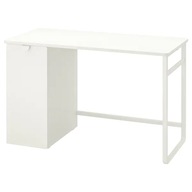 IKEA LARANDE Písací stôl s výsuvnou skrinkou biely 120x58
