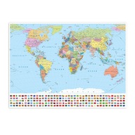 Plagát Politická mapa sveta na stenu 120x80
