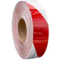 Reflexná páska samolepiaca bielo-červená - 1m