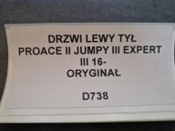 Tür links heck PROACE II JUMPY III EXPERT III 16- Original