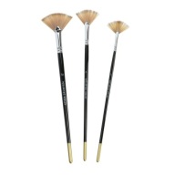 MŰVÉSZI LEGYEZŐ FESTŐECSET KÉSZLET 3 db-os LEGYEZŐ ECSET