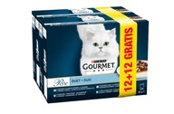 GOURMET PERLE DUO Duet Rybny 24 x85g 12+12 gratis